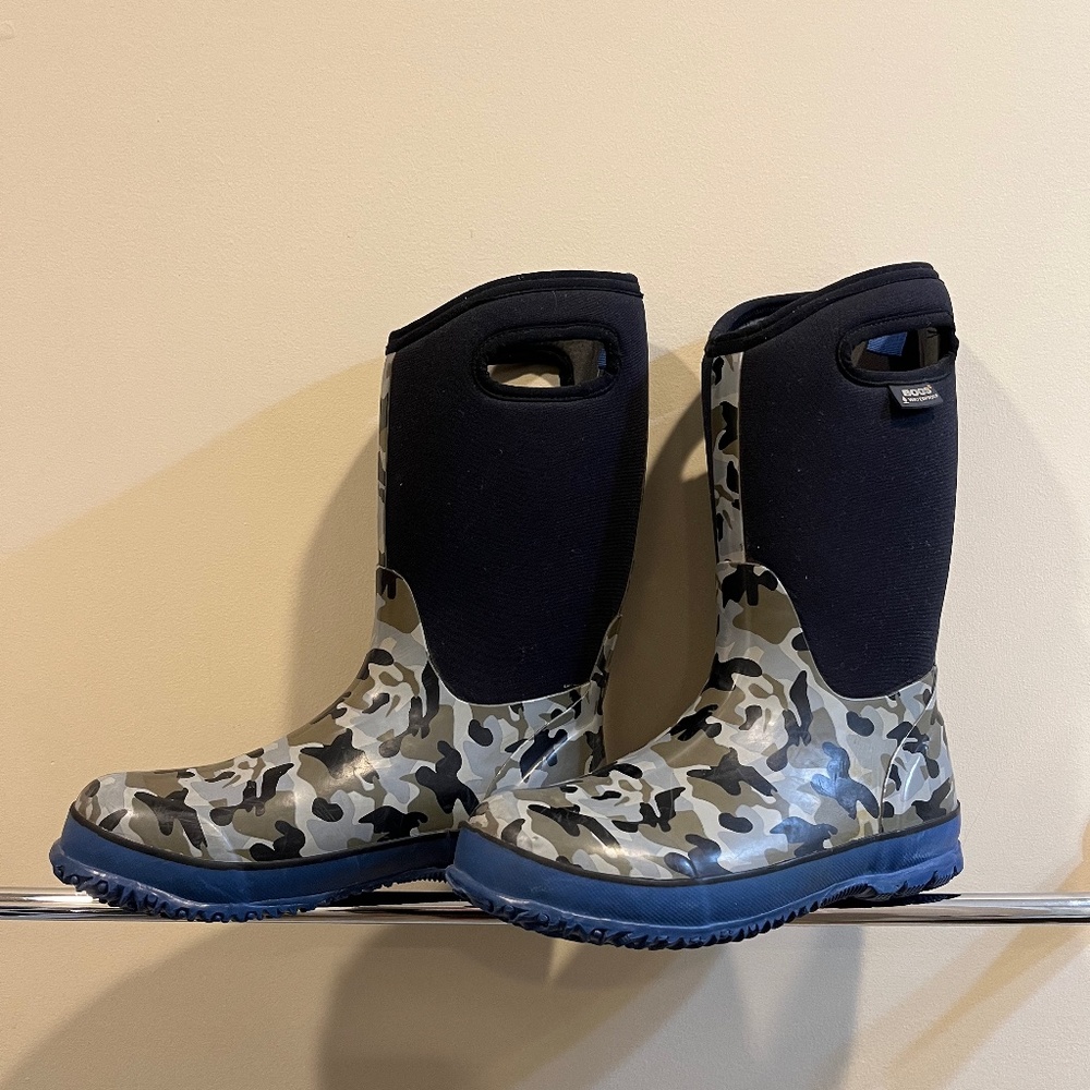 BOGS | Waterproof Classic Blue Camo Youth Boots